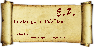 Esztergomi Péter névjegykártya